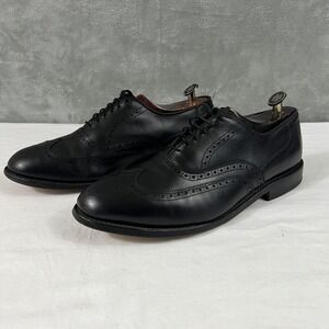 Allen Edmonds Chester Shoes Mens Size 10.5 E Black Leather Brogue Oxford USA